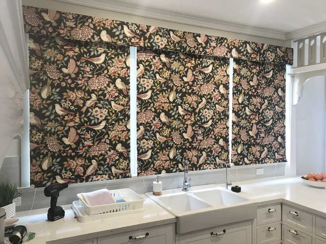 Roman Blinds with Pelmet